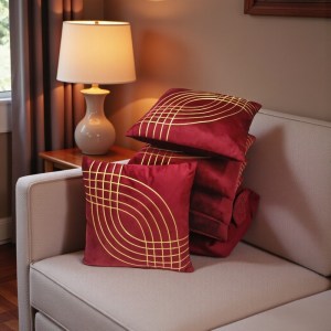 Golden Design Velvet Cushion Cover